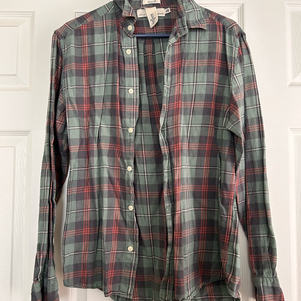 Plaid button down shirt